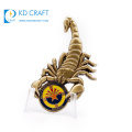 Hochwertige personalisierte kundenspezifische ungerade geformte Metall-Zink-Legierung vergoldete 3D-Tier-Marinemünze für Souvenir